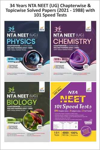 34 Years NTA NEET (UG) Chapterwise & Topicwise Solved Papers (2021 - 1988) with 101 Speed Tests