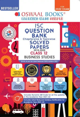Oswaal ISC Question Bank Class 12 Business Studies Book Chapterwise & Topicwise (Reduced Syllabus) (For 2022 Exam)