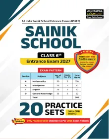 Examcart Sainik School Class 6 Practice Sets Book For Entrance Exam 2027 (English Medium) | 20 Practice Sets