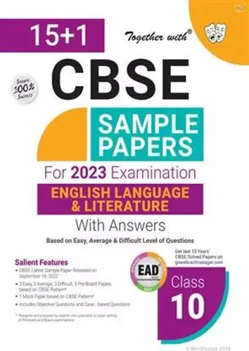 CBSE SAMPLE PAPERS For 2023 Examination ENGLISH LANGUAGE & LITERATURE WITH ANSWERS  CLASS 10 