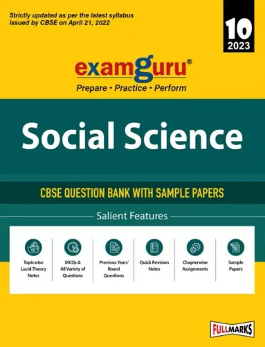 Examguru Social Science CBSE Question Bank with Sample Papers for Class 10 for 2023 Exam (Cover Theory and MCQs)