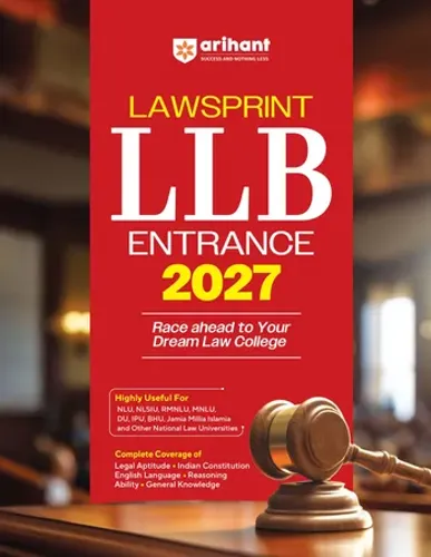 LLB Entrance 2027 LAWSPRINT | Highly Useful for NLU, NLSIU, RMNLU, MNLU,DU, IPU, BHU and Other National Law University | English Medium
