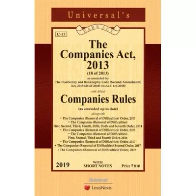 Companies Act, 2013 with allied Companies Rules along with (Removal of Difficulties) Order