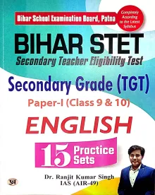 Bihar Stet Paper-1 {tgt} English {9 To 10} 15 Practice Sets