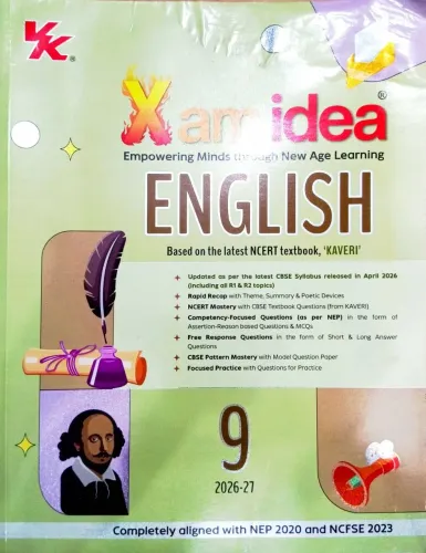 Xam idea English – Class 9 (Kaveri) | CBSE 2026–27 | As per the Latest NCERT | Solved NCERT Questions | Competency-Focused Questions | Free Response Questions | Model Question Paper | Focused Practice