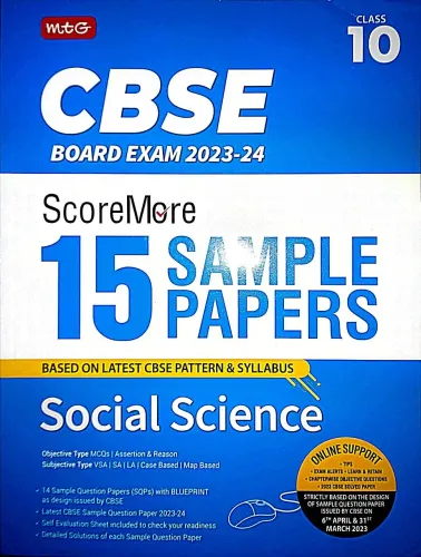 CBSE Score More 15 Sample Papers Social Science-10 {2023-24