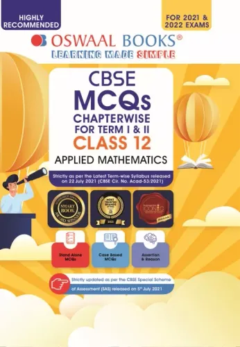Oswaal CBSE MCQs Chapterwise For Term I & II, Class 12, Applied Mathematics (With the largest MCQ Question Pool for 2021-22 Exam)