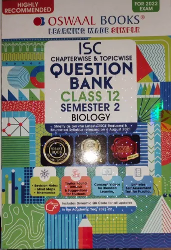 Oswaal ISC Chapter-wise & Topic-wise Question Bank For Semestar-II, Class 12, Chemistry Book (For 2022 Exam) Paperback 