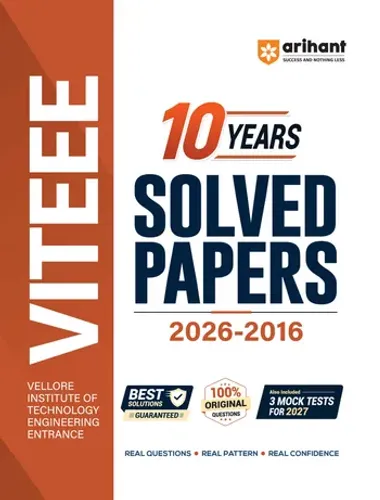 VITEEE Engineering Entrance Exam 2027 | 10 Years Solved Papers (2026–2016) | 100% Original Questions with Detailed Solutions | 3 Mock Tests for 2027