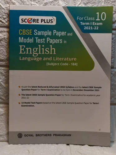 Cbse English Lang & Lite Q.b.with Mtp-10 Term-1(184)
