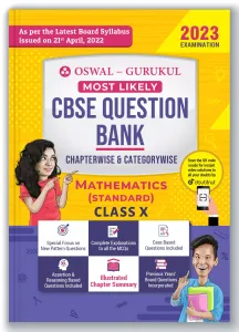 Oswal - Gurukul Mathematics (Standard) Most Likely CBSE Question Bank for Class 10 Exam 2023 - Chapterwise & Categorywise, New Paper Pattern (MCQs, Case, A&R Based, Previous Years' Board Qs)