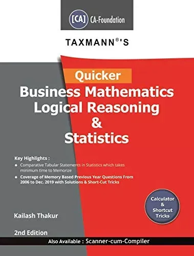 Quicker Business Mathematics Logical Reasoning & Statistics