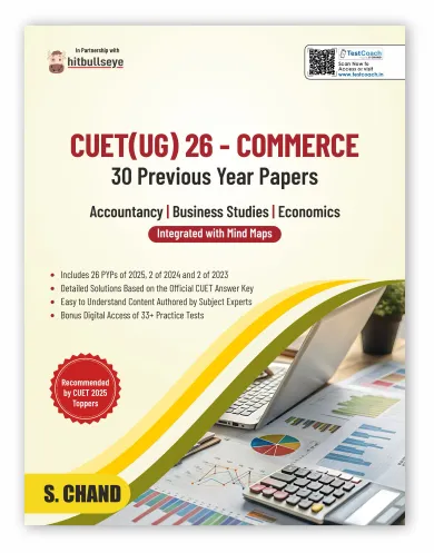 Commerce (UG) 2026 : 30 PYP Previous Year Papers | Accountancy + Business Studies + Economics (9789373599250) - Hitbullseye