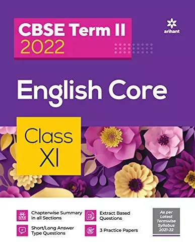 Arihant CBSE English Core Term 2 Class 11 for 2022 Exam (Cover Theory and MCQs)