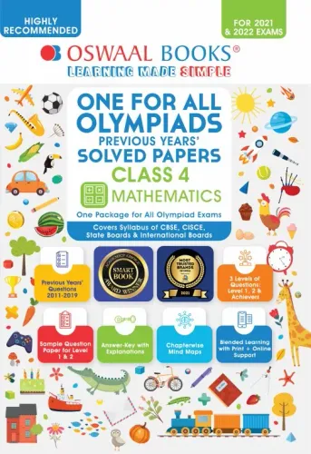 One for All Olympiad Previous Years’ Solved Papers, Class-4 Mathematics Book (For 2022 Exam)