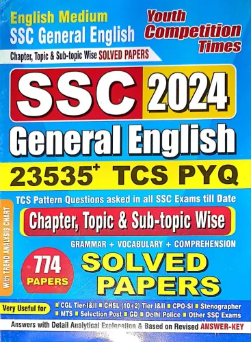 Ssc General English-2024 Sol Papers 23535+ Tcs Pyq {774 Papers}