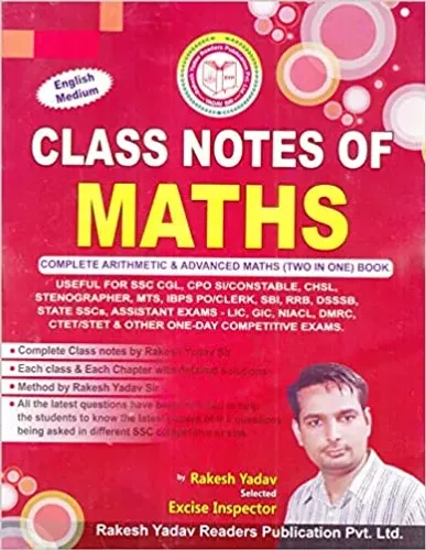 Class Notes of Maths by Rakesh Yadav Sir in English