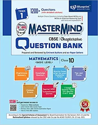 Master Mind CBSE Question Bank - Mathematics Basic Level Class 10 |Term 1 |For Session 2021-2022 (Objective Format as per the Latest Examination Pattern) for CBSE Board