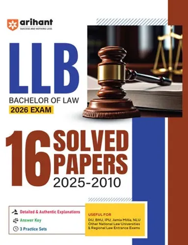 LLB Entrance Exam 2026 | 16 Solved Papers (2025-2010) | Useful for NLU, DU, BHU, & Other National Law University