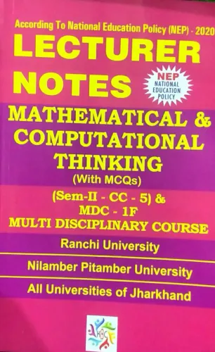 Lecturer Notes Mathematical & Computational Thinking (Sem-2, C.C-5)