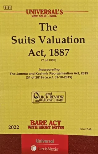 Suit Valuation Act 1887 With State Amendment