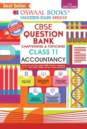 Oswaal CBSE Class 11 Accountancy Chapterwise & Topicwise Question Bank Book (For 2022-23 Exam)