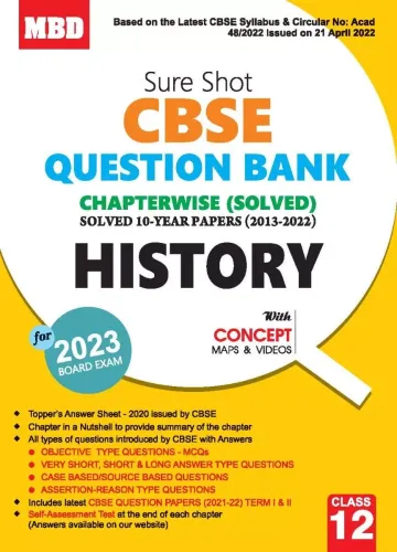 Sure Shot Cbse Qestion Bank Chapter wise History Class -12 (2023)