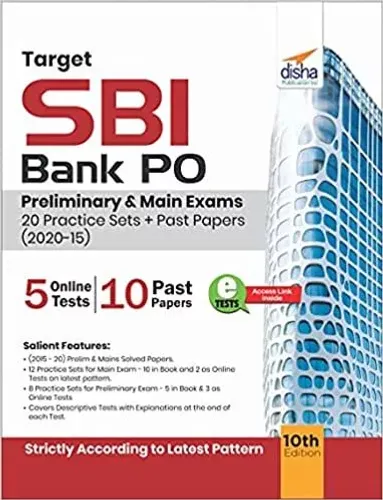 Target SBI Bank PO Preliminary & Main Exams - 20 Practice Sets + Past Papers (2020-15) - 10th Edition