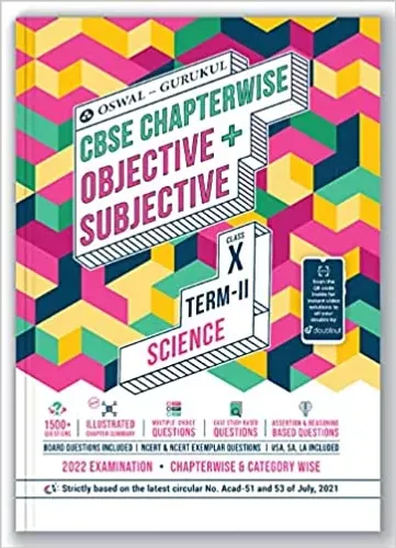 Oswal-Gurukul Science Chapterwise Objective & Subjective for CBSE Class 10 Term II Exam 2022 : 1500+ New Pattern Questions (MCQs, NCERT, Case, VSA) Paperback – 9 December 2021