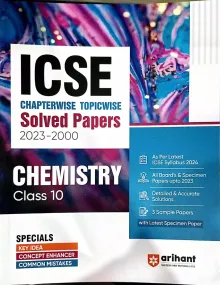 Icse Chapterwise Topicwise Solved Papers Chemistry Class - 10