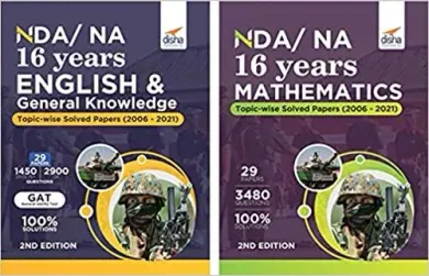 NDA/ NA 16 years Mathematics, English & General Knowledge Topic-wise Solved Papers (2006 - 2021) 6th Edition-Set of 2 Books