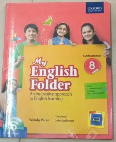 My English Folder Course Book for class 8  Latest Edition 2024