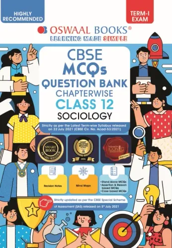 Oswaal CBSE MCQs Question Bank Chapterwise For Term-I, Class 12, Sociology (With the largest MCQ Question Pool for 2021-22 Exam)