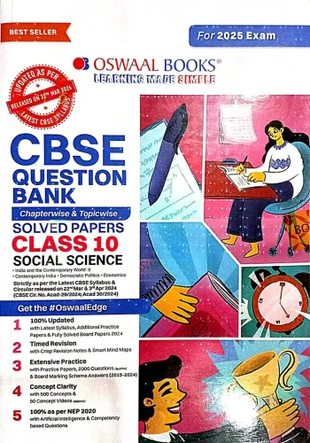 Cbse Question Bank Solved Papers Social Science-10(2024-2025)