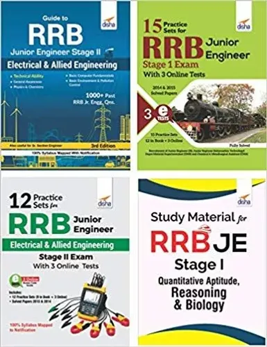 RRB Junior Engineer Study Package for Stage I & II Electrical & Allied Engineering-set of 4 books