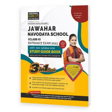 Examcart JNV Class 6 Study Guide Book with New Subject-Wise Syllabus for 2023 Entrance Exam (English)