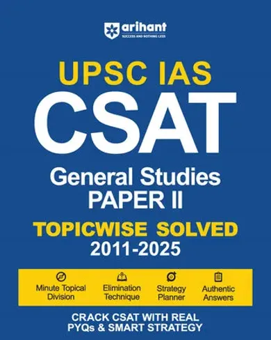 UPSC IAS CSAT General Studies Paper-2 | Topicwise Solved2025 -2011 | English Medium