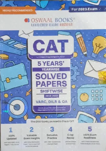 Cat 5 Years Solved Paper Q.b. Varc , Dilr & Qa