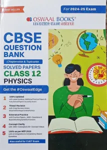 CBSE Question Bank Solved Papers Physics Class 12(2024-2025) |Latest Edition