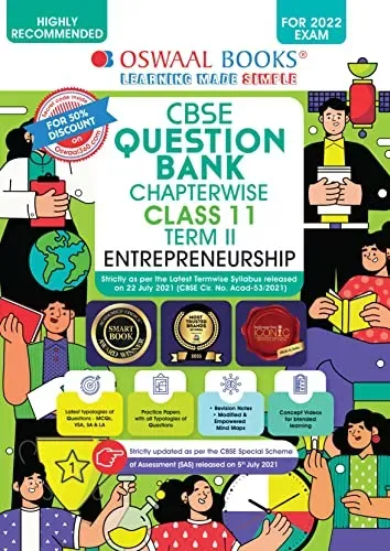 Oswaal CBSE Question Bank Chapterwise For Term-2, Class 11, Entreprenurship (For 2022 Exam)