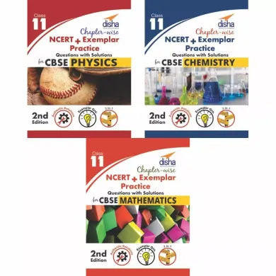 Chapter-wise NCERT + Exemplar Solutions for CBSE Class 11 PCM (set of 3 books) - 2nd Edition-set of 3 books