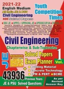 Civil Engineering Chapter-Wise Solved Papers/Exam Planner Vol 1 With Formula Chart (Paperback, Yct Books) JE  (Paperback, Hindi, YCT)