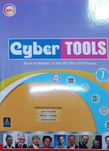 Cyber Tools Windows-10 Ms Office-2016  for class 7 Latest Edition -2024