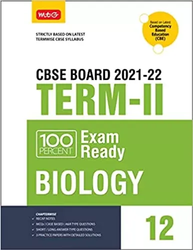 MTG 100 Percent Exam Ready Biology Term 2 Class 12 Book for CBSE Board Exam 2022 