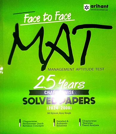 Face To Face Mat 25 Years Solved Papers