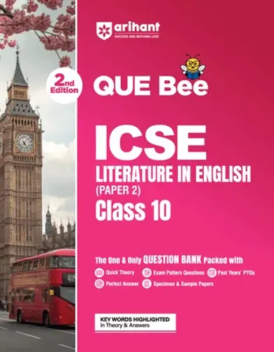 ICSE Literature in English (Paper 2))Class10 Exam | Quick Theory, Exam Pattern Questions & Sample Papers | As per Latest ICSE Syllabus | Que Bee 2nd Edition