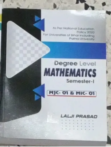 Degree Level Mathematics ( Sem-1, Mj-1 )