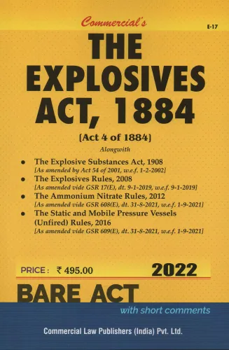 Commercial's The Explosives Act, 1884 - 2022/edition