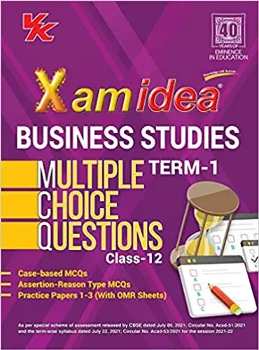 Xam Idea CBSE MCQs Chapterwise For Term I, Class 12 Business Studies