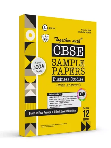 Rachna Sagar Together With CBSE Term 2 Business Studies Class 12 Sample Paper (EAD) Book 